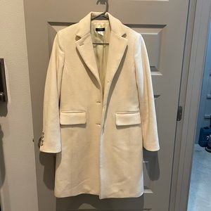 Beautiful J CREW cream wool/cashmere car coat